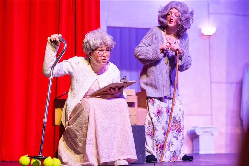 Woodland Middle students perform onstage